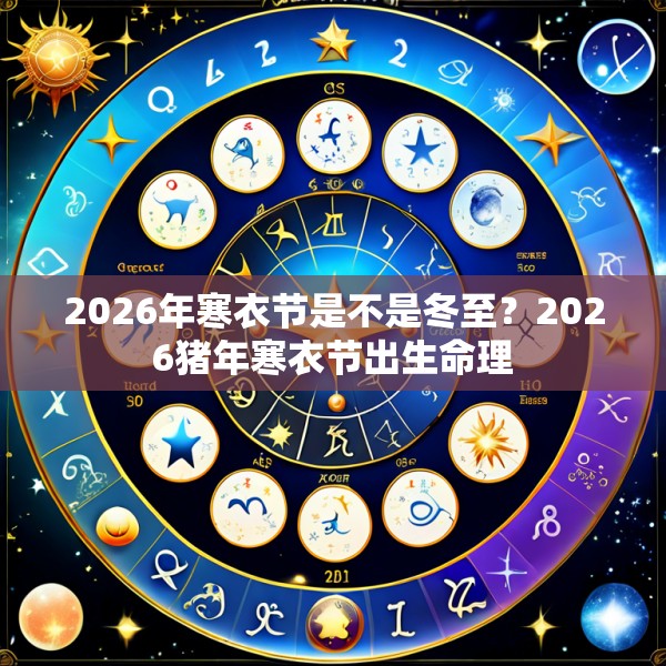 2026年寒衣节是不是冬至？2026猪年寒衣节出生命理