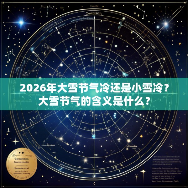 2026年大雪节气冷还是小雪冷？大雪节气的含义是什么？