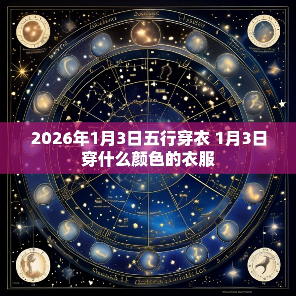 2026年1月3日五行穿衣 1月3日穿什么颜色的衣服