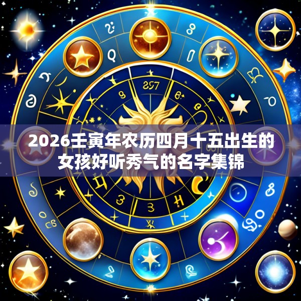 2026壬寅年农历四月十五出生的女孩好听秀气的名字集锦