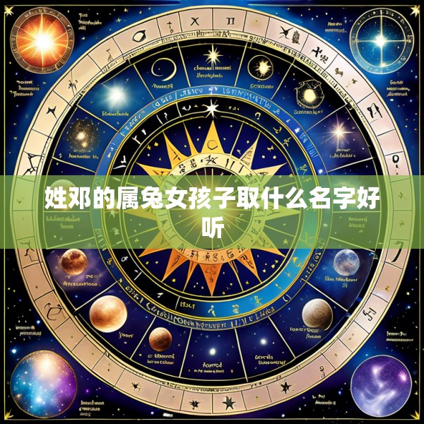 姓邓的属兔女孩子取什么名字好听