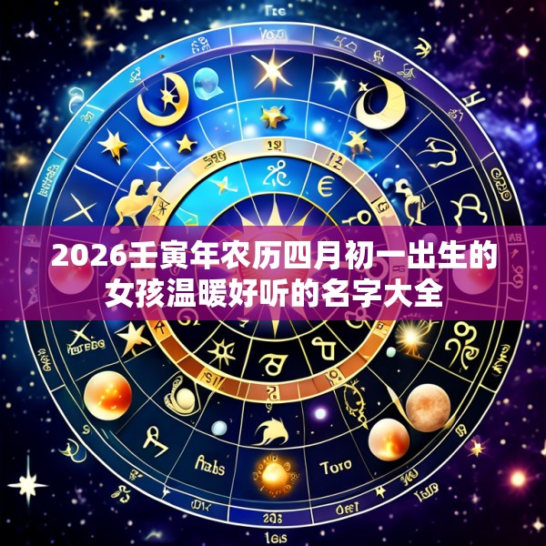 2026壬寅年农历四月初一出生的女孩温暖好听的名字大全