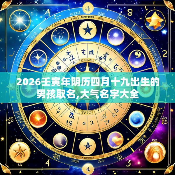 2026壬寅年阴历四月十九出生的男孩取名,大气名字大全