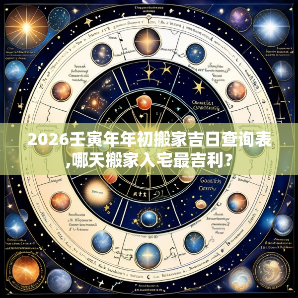 2026壬寅年年初搬家吉日查询表,哪天搬家入宅最吉利?