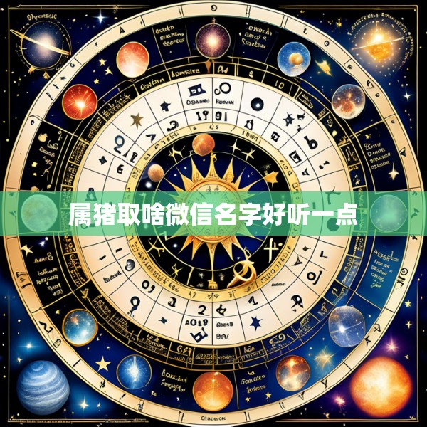 属猪取啥微信名字好听一点