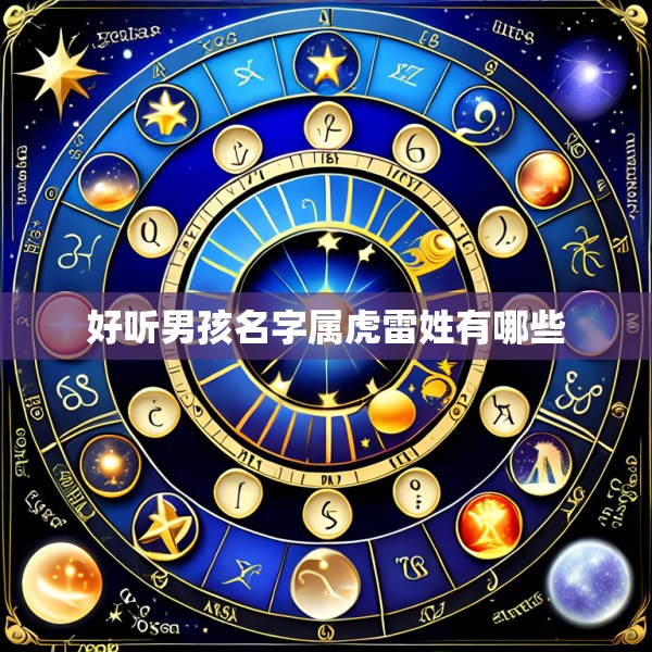 好听男孩名字属虎雷姓有哪些