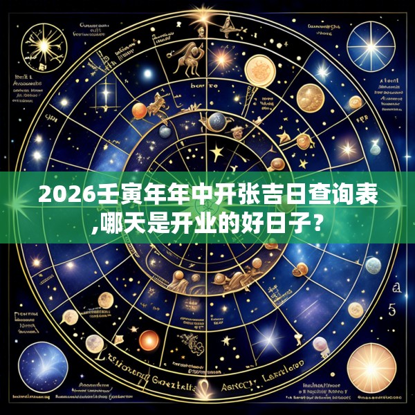 2026壬寅年年中开张吉日查询表,哪天是开业的好日子？