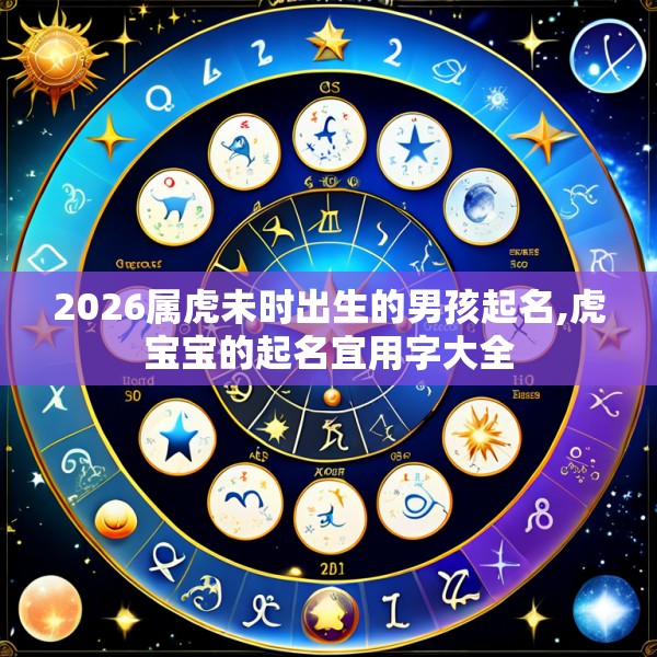 2026属虎未时出生的男孩起名,虎宝宝的起名宜用字大全