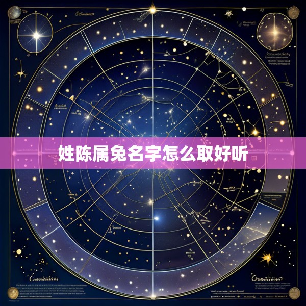 姓陈属兔名字怎么取好听