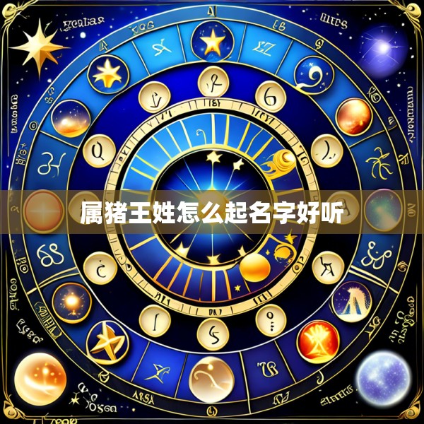 属猪王姓怎么起名字好听