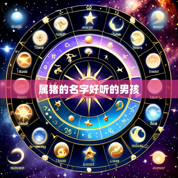 属猪的名字好听的男孩