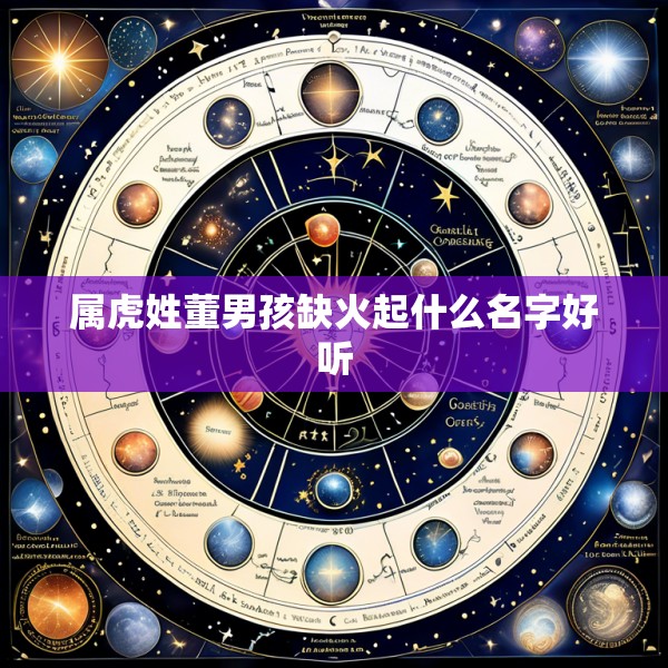 属虎姓董男孩缺火起什么名字好听