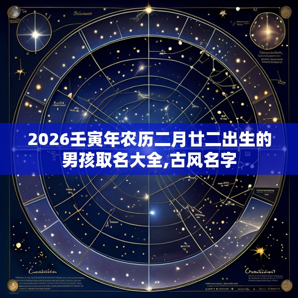 2026壬寅年农历二月廿二出生的男孩取名大全,古风名字