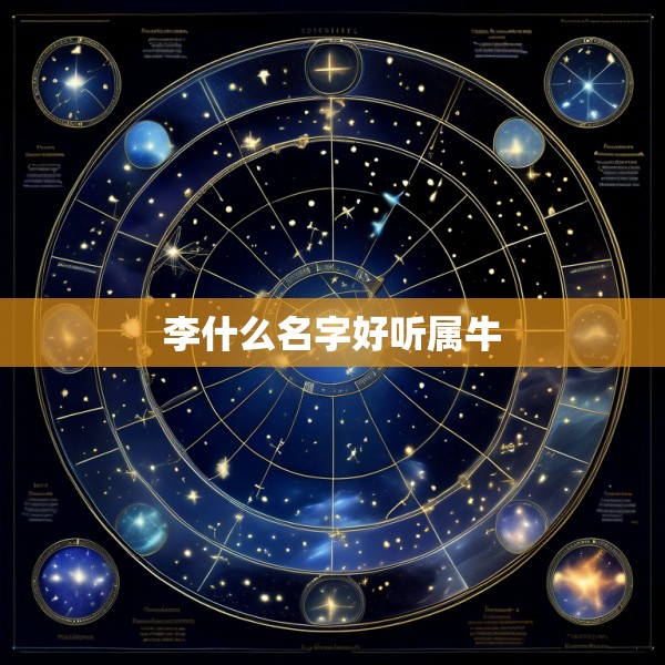 李什么名字好听属牛