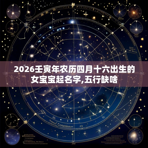 2026壬寅年农历四月十六出生的女宝宝起名字,五行缺啥