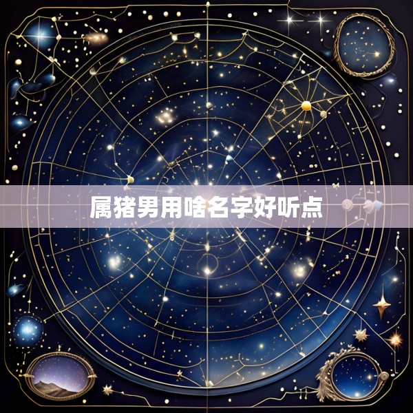 属猪男用啥名字好听点