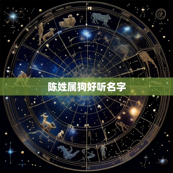 陈姓属狗好听名字