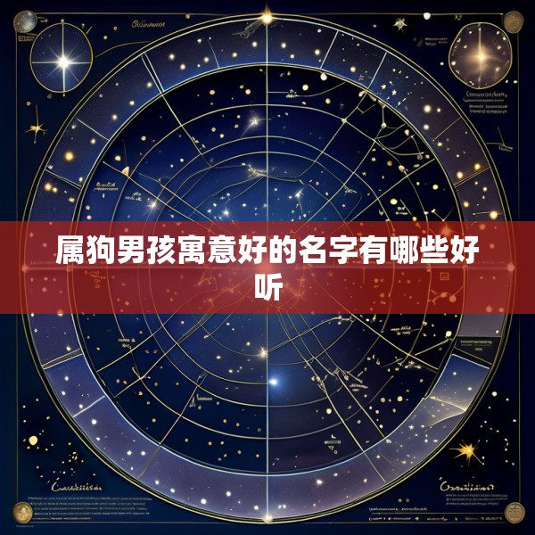 属狗男孩寓意好的名字有哪些好听