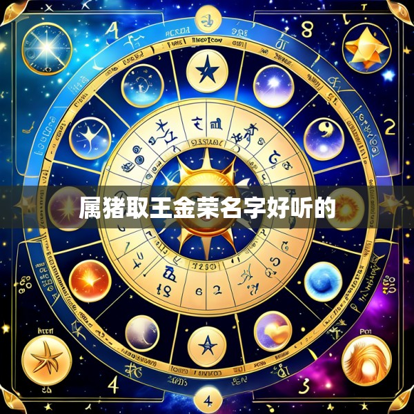 属猪取王金荣名字好听的