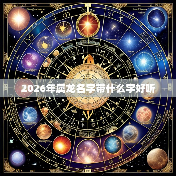 2026年属龙名字带什么字好听