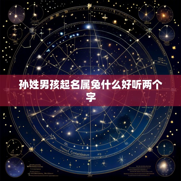 孙姓男孩起名属兔什么好听两个字