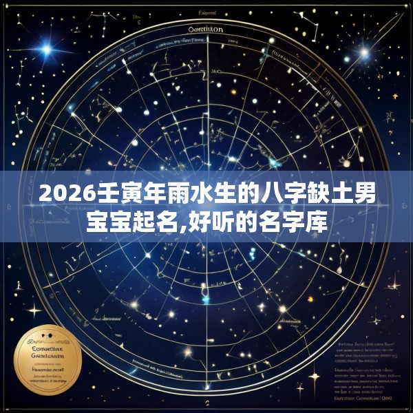 2026壬寅年雨水生的八字缺土男宝宝起名,好听的名字库