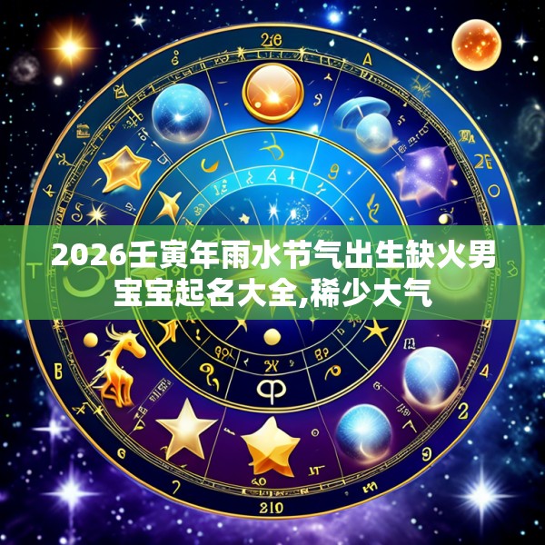 2026壬寅年雨水节气出生缺火男宝宝起名大全,稀少大气