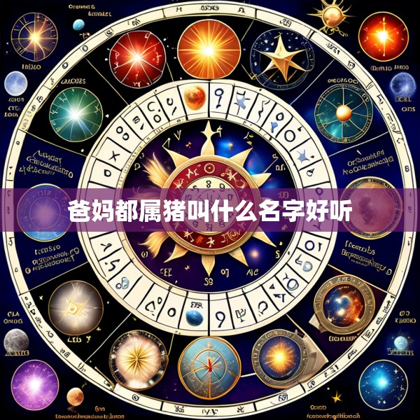 爸妈都属猪叫什么名字好听