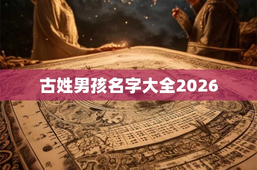 古姓男孩名字大全2026