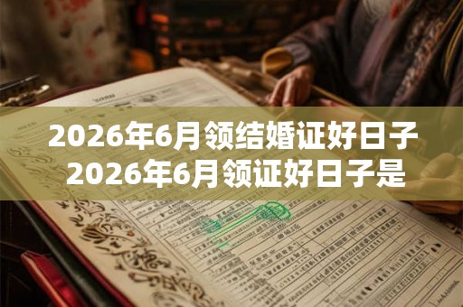2026年6月领结婚证好日子 2026年6月领证好日子是哪天