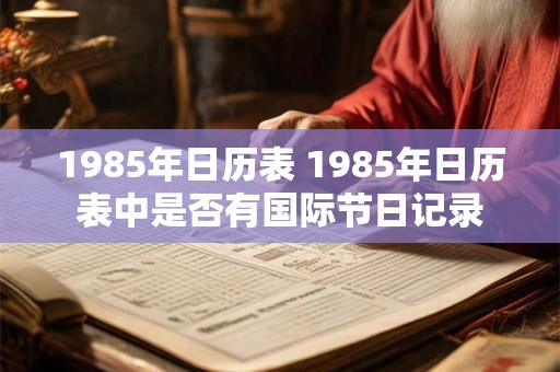 1985年日历表 1985年日历表中是否有国际节日记录