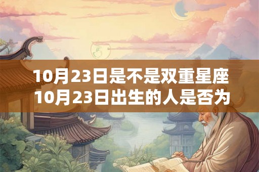 10月23日是不是双重星座 10月23日出生的人是否为双重星座