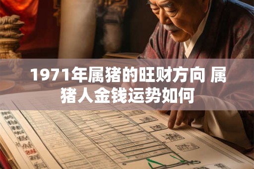1971年属猪的旺财方向 属猪人金钱运势如何