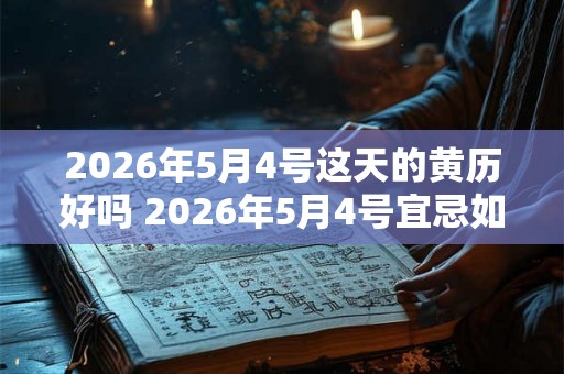 2026年5月4号这天的黄历好吗 2026年5月4号宜忌如何