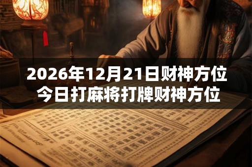 2026年12月21日财神方位 今日打麻将打牌财神方位