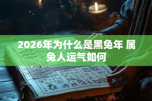 2026年为什么是黑兔年 属兔人运气如何