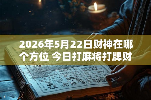 2026年5月22日财神在哪个方位 今日打麻将打牌财运方位