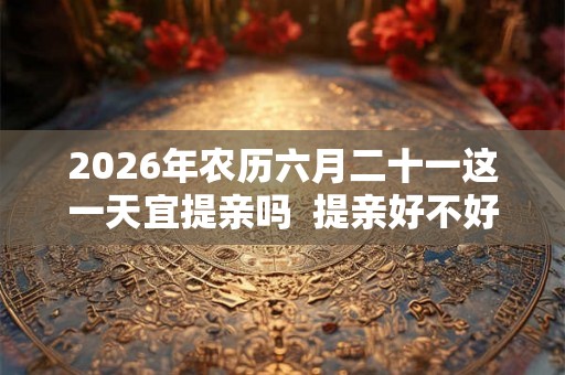 2026年农历六月二十一这一天宜提亲吗  提亲好不好