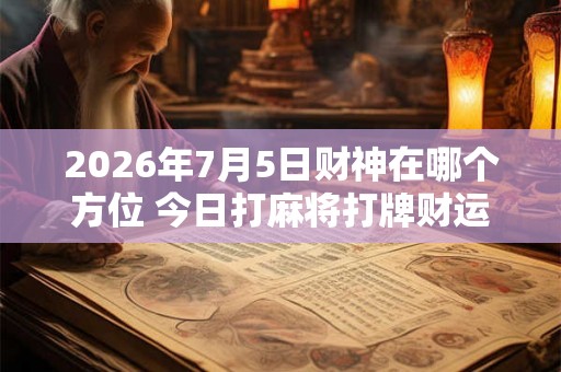 2026年7月5日财神在哪个方位 今日打麻将打牌财运方位