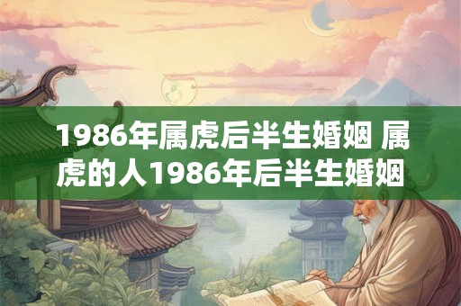 1986年属虎后半生婚姻 属虎的人1986年后半生婚姻如何
