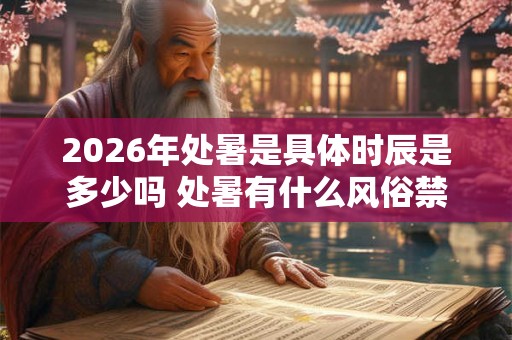 2026年处暑是具体时辰是多少吗 处暑有什么风俗禁忌