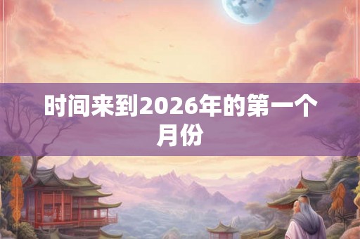 时间来到2026年的第一个月份
