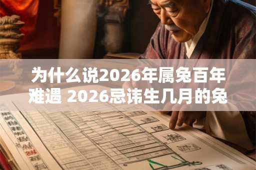 为什么说2026年属兔百年难遇 2026忌讳生几月的兔