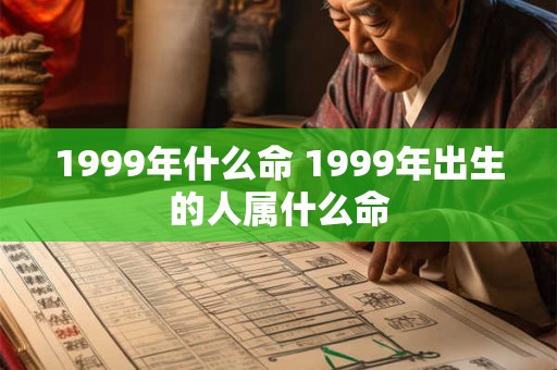 1999年什么命 1999年出生的人属什么命