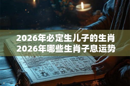 2026年必定生儿子的生肖 2026年哪些生肖子息运势旺盛