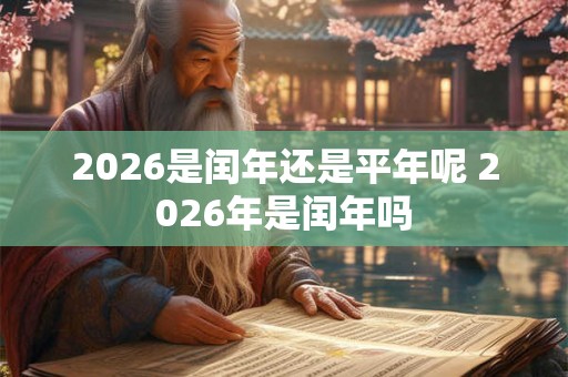 2026是闰年还是平年呢 2026年是闰年吗