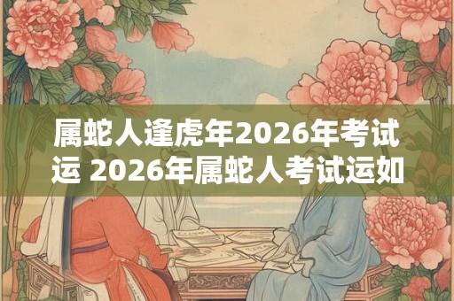 属蛇人逢虎年2026年考试运 2026年属蛇人考试运如何