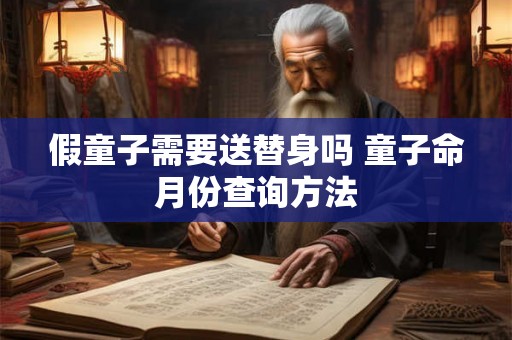 假童子需要送替身吗 童子命月份查询方法