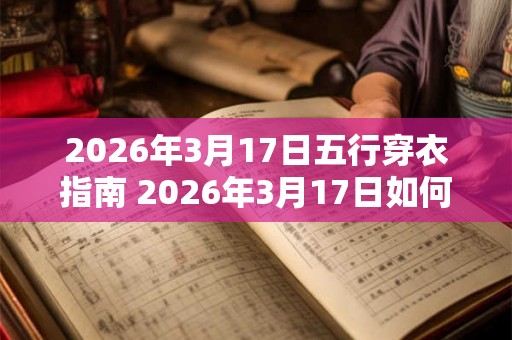 2026年3月17日五行穿衣指南 2026年3月17日如何穿衣五行要求怎样搭配