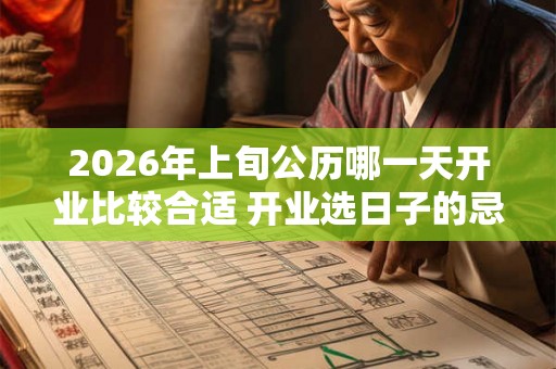 2026年上旬公历哪一天开业比较合适 开业选日子的忌讳